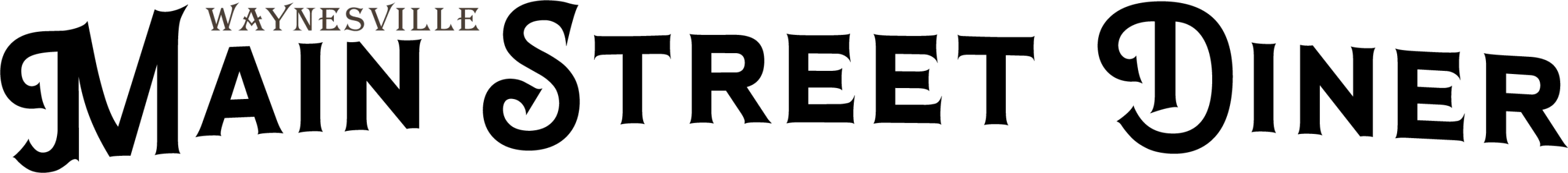 Waynesville Main Street Diner Logo - Black